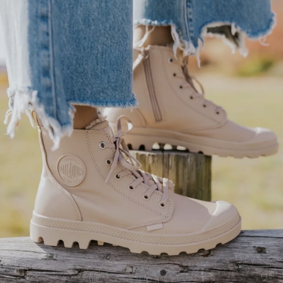 Palladium Shoes - Palladium pampa HI leather nude sneaker NEW 8
